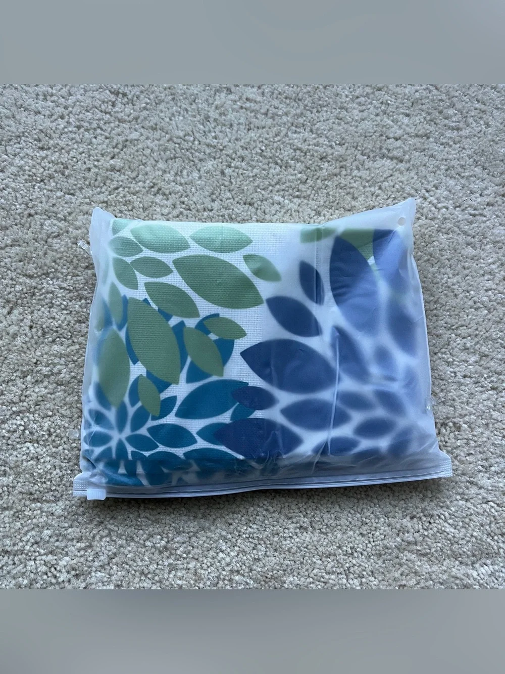NEW Set of 2 Blue Green Flowers Pillow Covers (2) - 12”x20” - No Pillow Insert